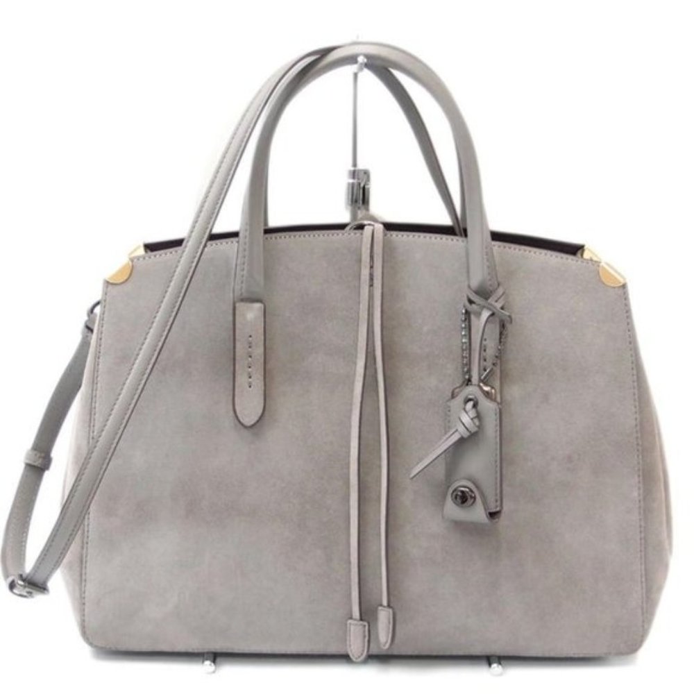 Grey Suede Coach Cooper Carryall